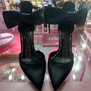 Express Bow Ankle Stilettos Heels